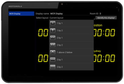 FLX Clockbox Display Setup Screen