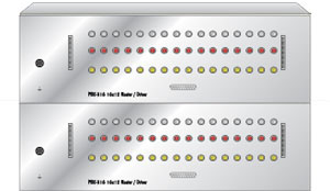 PBE - 632 Distribution System - rear panel showing video and stereo audio connections