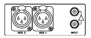 Rear Panel DigiBox-AE/A for AES Digital Audio